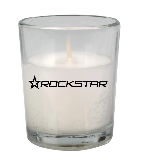 Rockstar Unscented White Candle